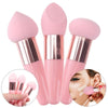 3Pcs Cosmetic Puff and Makeup Brush Set