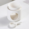 Elegant Porcelain Aroma Burner – Essential Oil Candle Holder for Home Decor