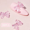 Candy Pink Bow Nail Charms